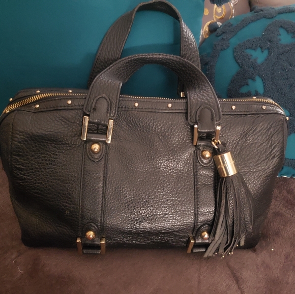 Authentic Juicy Couture L.A - Black Full Grain Deveo Soft Leather Hand Bag 👜 - Picture 2 of 7